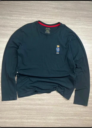 T-Shirt Bear Ralph Lauren manche longue - Longsleeve Old Money Noir Taille M, brand: Ralph Lauren, condizioni: Ottime, taglia: M, €24.99, €26.94 include la Protezione acquisti