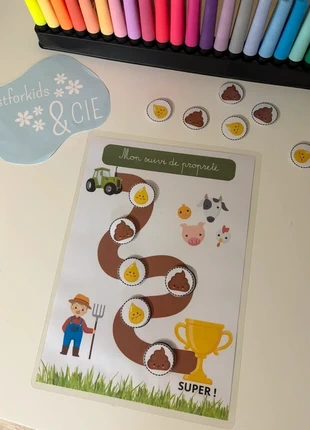 Suivi de propreté journalier thème tracteurs, brand: Fait Main, condition: Very good, size: 24-36 months / 92 cm, €5.00, €5.95 includes Buyer Protection Pro