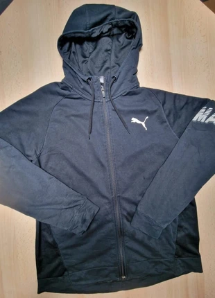 Veste full zip noir Puma / logo blanc imprimé / taille L, brand: Puma, condition: Very good, size: L / 40 / 12, €5.50, €6.48 includes Buyer Protection
