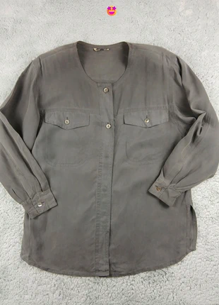 Chemisier avec épaulette Kemper Gris en soie - Taille 38 (M) - Femme, marque: Kemper, état: Très bon état, taille: M / 38 / 10, 45,00 €, 47,95 € Protection acheteurs incluse