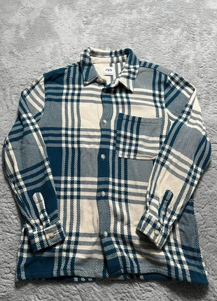 Veste Zara à Rayure Blanc et Bleu Taille L, merk: Zara, staat: Heel goed, maat: L, € 12,00, € 13,30 inclusief Kopersbescherming