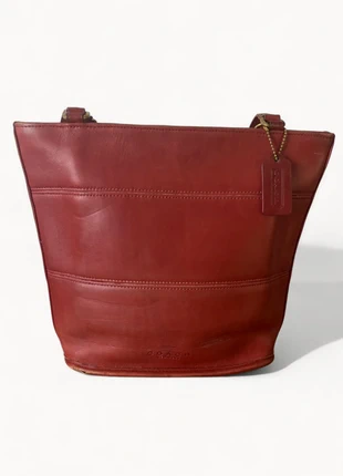 Coach Bucket Tribeca | Sac à main en cuir rouge vintage, marca: Coach, estado: Muito bom, €72.00, €76.30 inclui Proteção do Comprador Pro