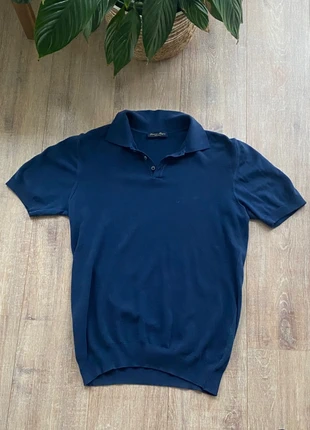Polo shirt marine blauw, merk: Lorenzo Magni, staat: Heel goed, maat: L, € 10,00, € 11,20 inclusief Kopersbescherming
