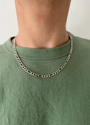 Chaine maille figaro argentée acier inoxydable, Collier homme acier inoxydable, merk: sans marque, staat: Heel goed, € 13,00, € 14,35 inclusief Kopersbescherming Pro