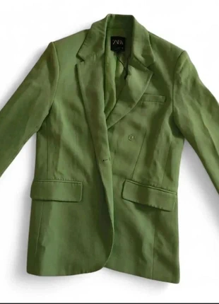 Blazer Zara vert vif – Projet couture / upcycling – Taille S, brand: Zara, condition: Satisfactory, size: S / 36 / 8, €4.13, €5.04 includes Buyer Protection Pro