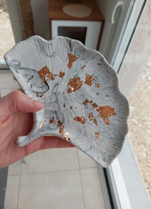 Feuille marbrée en jesmonite, brand: Fait Main, condition: New with tags, €8.00, €9.10 includes Buyer Protection Pro