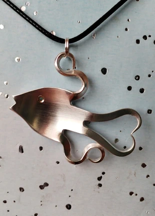 Handmade silver plated fishy fork pendant necklace., brand: spoonfulofasher, condition: Very good, £13.00, £14.35 includes Buyer Protection