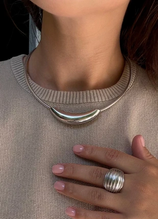 Edelstahl Halskette 41 cm mit glänzendem Bogenanhänger und Magnetverschluss Solyne Bijoux, marque: SOLYNE BIJOUX, état: Neuf avec étiquette, 20,99 €, 22,74 € Protection acheteurs incluse