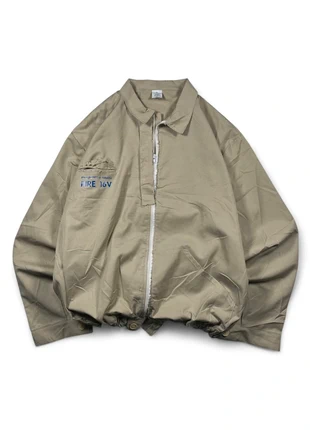 Raw edge Detroit Jacket indigo chore distressed workwear rework beige - Fire 16V, marca: Vintage Dressing, estado: Muito bom, tamanho: L, €28.00, €30.10 inclui Proteção do Comprador