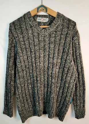 Pull col v texturé côtelé chiné vintage North Pole, marque: Vintage Dressing, état: Bon état, taille: L, 10,00 €, 11,20 € Protection acheteurs (Pro) incluse