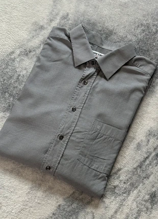 Chemise Pierre Cardin grise à micro-motif – Col classique – Taille 46/6 (18½), brand: Pierre Cardin, condition: Very good, size: 19 in | 46 cm, €29.99, €32.19 includes Buyer Protection Pro