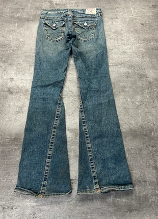 Vintage Y2K Flared Bootcut Jeans - Miss Me / True Religion / Rock Revival / Dolce & Gabbana Style, merk: True Religion, staat: Heel goed, maat: S / 36 / 8, € 79,99, € 84,69 inclusief Kopersbescherming