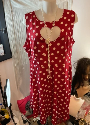 Avec ses accessoires, robe, pin-up, rouge et blanche, taille 46, brand: PIN-UP, condition: Very good, size: XXXL / 46 / 18, €35.00, €37.45 includes Buyer Protection