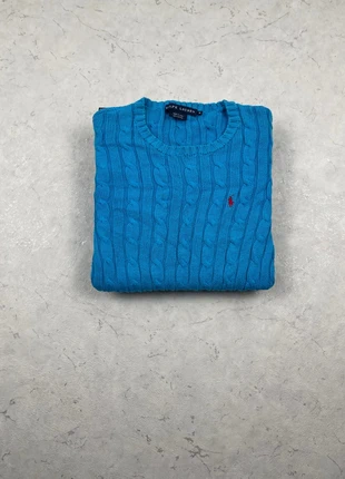 Pull Ralph Lauren torsadée Bleu Taille M Femme, marque: Ralph Lauren, état: Très bon état, taille: M / 38 / 10, 49,90 €, 53,10 € Protection acheteurs incluse