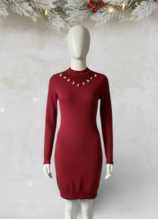 Vestito Rosso Bluoltre S/M con Perle e Strass Dettaglio a Rete, marke: Bluoltre, zustand: Gut, größe: S / 36 / 8, 8,00 €, 9,10 € inklusive Vinted-Käuferschutz
