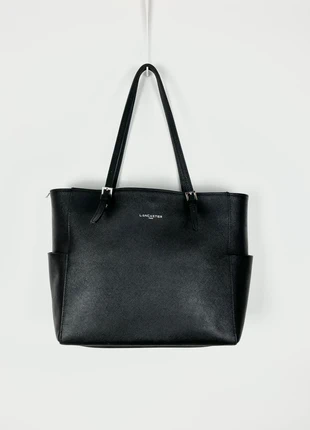 Lancaster – Adèle Saffiano Intemporel Shopping 421-56 - sac à main cabas porté épaule en cuir noir, marque: Lancaster, état: Très bon état, 65,00 €, 68,95 € Protection acheteurs incluse