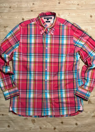 Camisa Tommy Hilfiger hombre cuadros madras colorida original, marque: Tommy Hilfiger, état: Très bon état, taille: M, 9,99 €, 11,19 € Protection acheteurs incluse