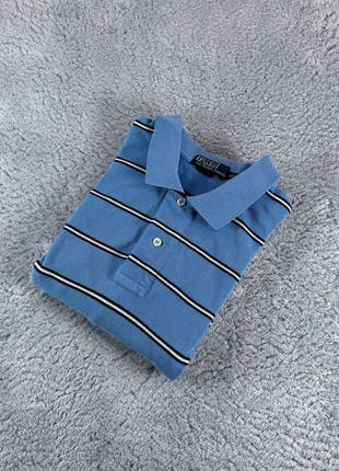 Polo Ralph Lauren Polo bleu XL Rayé Coton Piqué Classique Logo Brodé / Shirt Striped blue 00353, marque: Ralph Lauren, état: Bon état, taille: XL, 10,00 €, 11,20 € Protection acheteurs (Pro) incluse