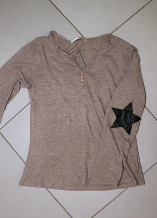 Top manches longues patchwork indie sleaze y2k 2000s, merk: Fashion Style, staat: Heel goed, maat: S / 36 / 8, € 7,00, € 8,05 inclusief Kopersbescherming