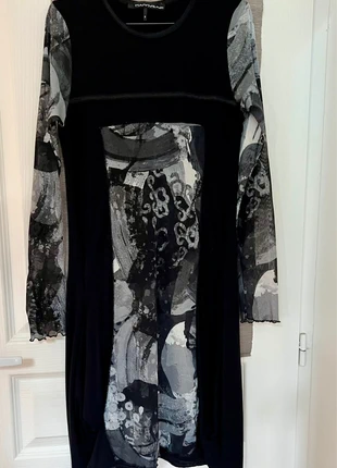Robe noire et grise à motifs, brand: MADO, condition: Very good, size: S / 36 / 8, €5.00, €5.95 includes Buyer Protection