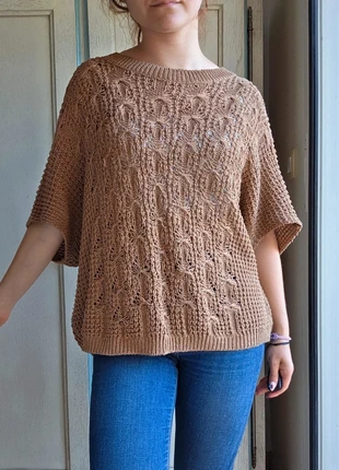 Pull poncho marron en maille La fée maraboutee, brand: La Fee Maraboutee, condition: Good, size: L / 40 / 12, €23.00, €24.85 includes Buyer Protection