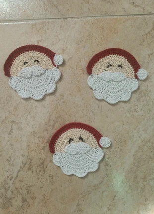 Lot de 3 sous-verres Père Noël, brand: Fait Main, condition: New with tags, €9.00, €10.15 includes Buyer Protection