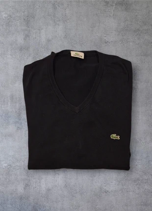 Pull col V Lacoste - Très bon état -Unisexe - Taille L - Noir, marque: Lacoste, état: Très bon état, taille: L, 20,00 €, 21,70 € Protection acheteurs incluse