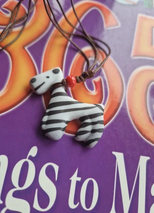 Cute zebra necklace with red bead #festivalvibes, brand: Zebra, condition: New with tags, £5.00, £5.95 includes Buyer Protection
