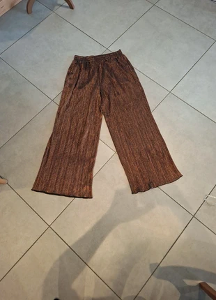 Pantalon Large Promod NEUF - Bronze Métallique - T. L (40/42) - Fluide, marque: Promod, état: Neuf sans étiquette, taille: L / 40 / 12, 10,00 €, 11,20 € Protection acheteurs incluse