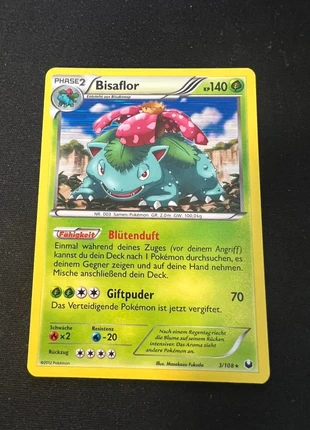 Bisaflor 3/108, marke: Pokémon, zustand: Neu, 28,00 €, 30,10 € inklusive Vinted-Käuferschutz