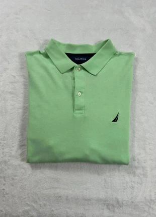 Polo manches courtes uni Nautica - Taille L Homme - Vert clair logo brodé noir, brand: Nautica, condition: Very good, size: L, €5.00, €5.95 includes Buyer Protection