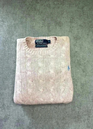 Pull Ralph Lauren torsadée | Taille S femme | rose logo bleu clair, marke: Ralph Lauren, zustand: Sehr gut, größe: S, 55,00 €, 58,45 € beinhaltet Vinted-Käuferschutz Pro