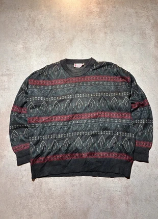 Pull-over d’hiver à motifs vintage | Taille L | Couleur Noir/Marron, marque: Vintage, état: Très bon état, taille: L, 12,00 €, 13,30 € Protection acheteurs incluse
