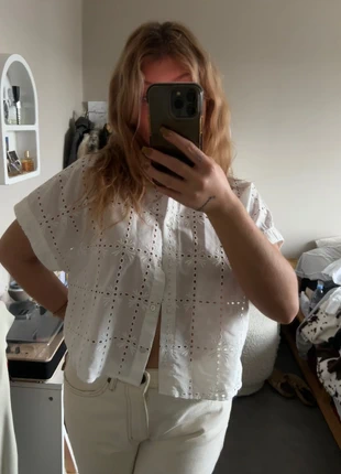 Chemise brodée courte Zara, marque: Zara, état: Très bon état, taille: M / 38 / 10, 5,00 €, 5,95 € Protection acheteurs incluse