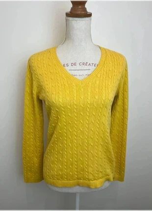 Pull sweat col v en maille charter club jaune moutarde pour femme taille S #CS1, marke: Charter Club, zustand: Sehr gut, größe: S / 36 / 8, 12,00 €, 13,30 € inklusive Vinted-Käuferschutz
