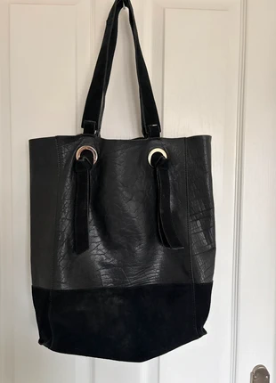 Warehouse suede leather tote bag, brand: Warehouse, condition: Good, £5.00, £5.95 includes Buyer Protection