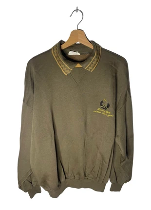 Sudadera Vintage Verde Caqui Oversize Hockey Club Winter Sport Games, marque: Vintage Dressing, état: Très bon état, taille: L, 9,50 €, 10,68 € Protection acheteurs incluse