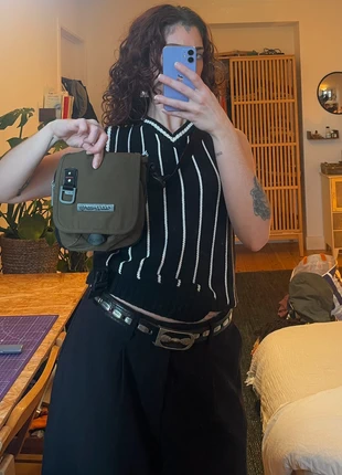 Petit sac bandoulière DDP brun kaki multi-poches vintage, marque: DDP, état: Bon état, 13,00 €, 14,35 € Protection acheteurs incluse