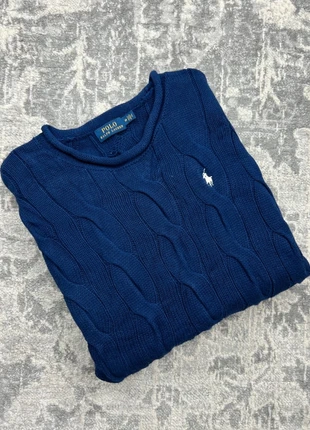 Pull Torsadé en Maille / Cable Knit RL / Ralph Lauren Bleu Marine Taille M - Logo Blanc Brodé, brand: Ralph Lauren, condition: Very good, size: M, €60.00, €63.70 includes Buyer Protection Pro