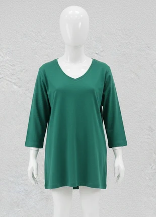 💚 T-shirt Manches 3/4 Vert Émeraude - In Extenso - Col V - T. XS 💚, brand: In Extenso, condition: Very good, size: XS / 34 / 6, €2.00, €2.80 includes Buyer Protection