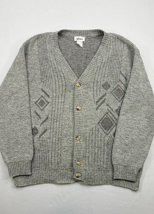 Cardigan Vintage Afibel à motifs géométriques gris – Taille M, brand: Vintage Dressing, condition: Very good, size: M, €21.90, €23.70 includes Buyer Protection Pro