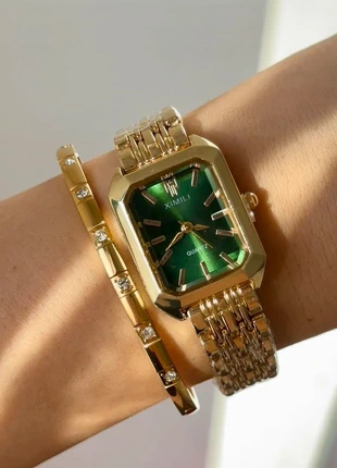 Montre élégante ajustable en acier inoxydable vert, brand: Tendance, condition: Very good, size: Up to 30 mm, €16.00, €17.50 includes Buyer Protection Pro