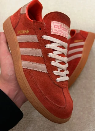 Red And Pink Adidas Handball Spezials, brand: adidas, condition: Very good, size: 4.5, £45.00, £47.95 includes Buyer Protection Pro