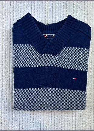 Sweat/Pull Tommy Hilfiger Bleu à rayure grise / Col V/ Logo brodé / Taille S Homme, marque: Tommy Hilfiger, état: Très bon état, taille: S, 23,00 €, 24,85 € Protection acheteurs incluse
