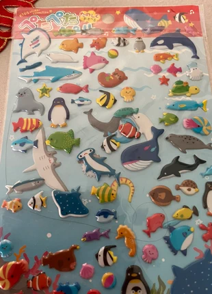 Stickers attacca e stacca con animali -dal Giappone, brand: Daiso, condizioni: Ottime, €3.00, €3.85 include la Protezione acquisti