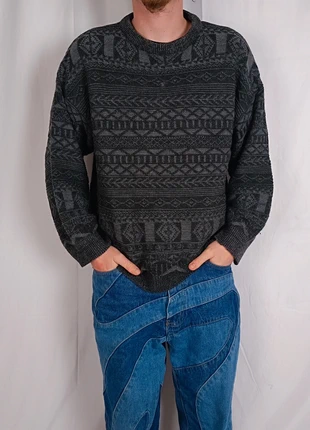 Knit pull-over vintage jumper motifs wool laine, brand: Vintage Dressing, condition: Very good, size: L, €29.00, €31.15 includes Buyer Protection