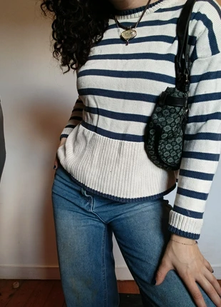 Pull marin rayé Etam 100% coton, merk: Etam, staat: Heel goed, maat: XS / 34 / 6, € 9,90, € 11,10 inclusief Kopersbescherming Pro