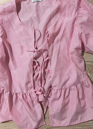 Asos Top rayé popeline manches bouffantes, marque: Miss Selfridge, état: Neuf sans étiquette, taille: M / 38 / 10, 12,00 €, 13,30 € Protection acheteurs incluse