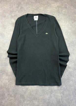 Pull fin manche longue col V noir logo brodé M femme taille 40 #PLA6, marke: Lacoste, zustand: Sehr gut, größe: M / 38 / 10, 16,15 €, 17,66 € inklusive Vinted-Käuferschutz