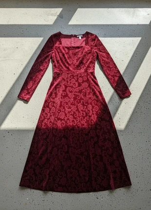 Robe longue velours bordeaux – féminine, vintage, élégante, brand: Lune d’Opale, condition: Very good, size: M / 38 / 10, €79.90, €84.60 includes Buyer Protection